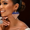 thumbnail image 1 of Zhourta Independence Day Heart Earrings Patriotic Red White Blue Rhinestone Earrings Sparkling Heart Shaped Earrings Perfectly For Independence Day Celebrations, 1 of 6