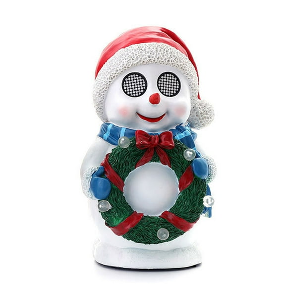 Zhourta Musical Santa Christmas Decor 2-in-1 USB Battery Light-Up Resin Santa Claus Music Box Rotating Figurine Xmas Gift for Home Table Ornament