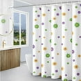 thumbnail image 1 of Zhourta PEVA Shower Curtain with Hooks Flower Printed Waterproof and Moisture Resistant Environmentally Friendly Bathroom Curtain Bathroom Partition Curtain 70.86x47.24in, 1 of 7