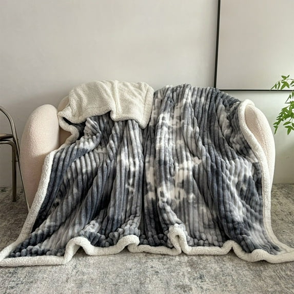 Zhourta Sherpa Fleece Blanket 40x28Inch Double Layer Thick Ultra Soft Plush Throw for Winter Warmth and Cozy Home Decor