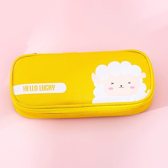 Zhourta Stationery Box Large Capacity High Beauty Bunny Chick Pattern Multi Layer Storage Bag Campus Teacher Supplies