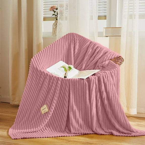 Zhourta Summer Fleece Blanket Thin Lightweight Super Soft Blanket Fleece Air Conditioning Blanket Towelling Blanket with Milk Fleece Nap Blanket