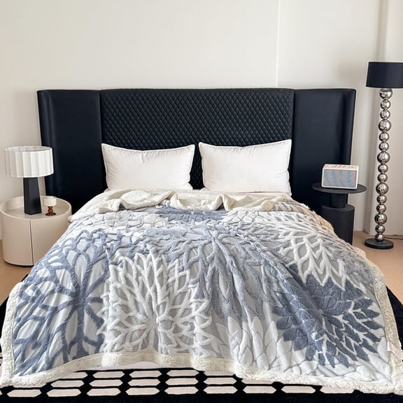 Zhourta Taffeta Throw Blanket 59x79in Super Soft Warm Thickened Lamb Cover for Winter Office Nap Throw Blanket