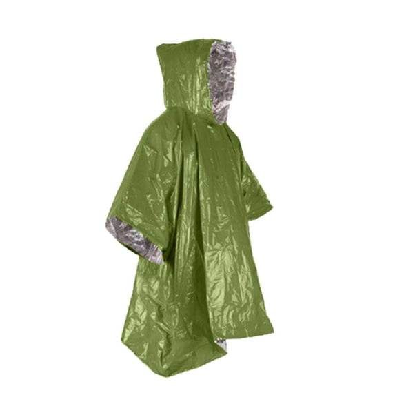 Zhourta Waterproof PE Aluminum Rain Poncho Warm Windproof Emergency Outdoor Survival Gear Ideal for Camping Hiking and Unexpected Weather Conditions