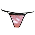 thumbnail image 1 of Zhouzou Satin Thong Sexy And Traceless Tempting And Breathable Pure Cotton Crotch Low Waisted Pants Underwear, 1 of 3