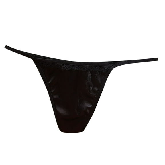 Zhouzou Satin Thong Sexy And Traceless Tempting And Breathable Pure Cotton Crotch Low Waisted Pants Underwear
