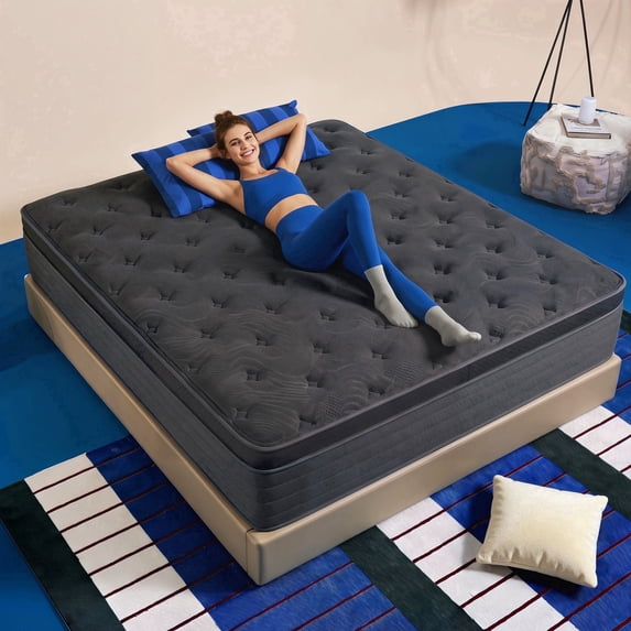 Zhovac 12 inch Queen Mattress, Memory Foam & Spring Hybrid Medium Comfort Queen Size in a Box,Adult,CertiPUR-US