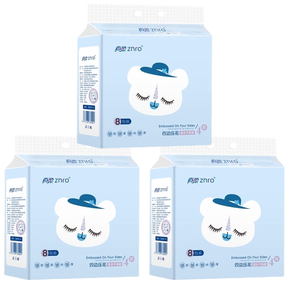 Zhro 24-Pack Facial Tissues, 2400 Sheets, Plastic-Sealed for Freshness, , , Natural Wood Pulp, No Harsh Chemicals, Gentle on Skin, White