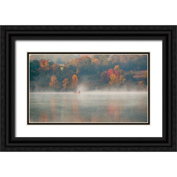 Zhu, David 14x10 Black Ornate Wood Framed with Double Matting Museum Art Print Titled - Marsh Creek PA