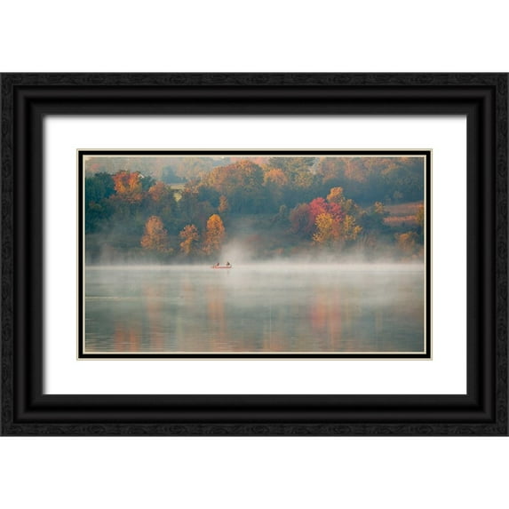 Zhu, David 18x12 Black Ornate Wood Framed with Double Matting Museum Art Print Titled - Marsh Creek PA