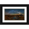 thumbnail image 1 of Zhu, Hua 18x12 Black Ornate Wood Framed with Double Matting Museum Art Print Titled - Milky Way Over Reflection Canyon, 1 of 4
