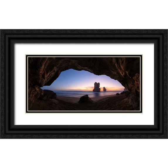 Zhu, Jingshu 32x17 Black Ornate Wood Framed with Double Matting Museum Art Print Titled - Gibson Step
