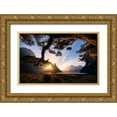 thumbnail image 1 of Zhu, Jingshu 32x22 Gold Ornate Wood Framed with Double Matting Museum Art Print Titled - Sunny Day In Milford Sound, 1 of 4