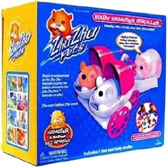 Zhu Zhu Pets - 1 Two Seater Baby Hamster Stroller - Hamster & Babies Sold Separately