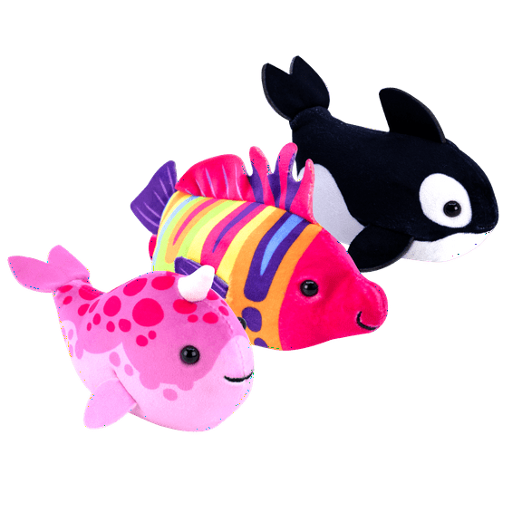 Zhu Zhu Pets Aquarium 3 Pack - Orca, Butterfly Fish, Narwhal, Children Ages 3+
