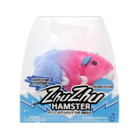 Zhu Zhu Pets Bubblegum Hamster Interactive Plush Figure, Ages 4+