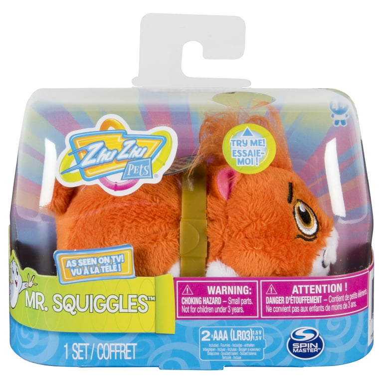 Zhu Zhu Pets - Mr. Squiggles, Furry 4? Hamster Toy with Sound and Movement