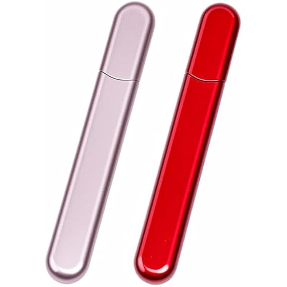 Zhu997 2 Packs Glass Nail Buffers with Case for Natural Nails, Glass Nail Files Shaping Nano Nail Shiners Crystal Polisher Manicure Tools Shine for Home Salon Use Stocking Stuffers