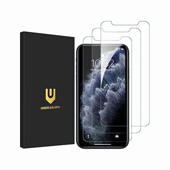 Zhu997 3-Pack Screen Protector for iPhone 11 Pro Max/iPhone Xs Max, Double Shatterproof Tempered Glass [Easy Installation Frame] [9H Hardness] [HD Clear] [Case Friendly] for iPhone 6.5 inch