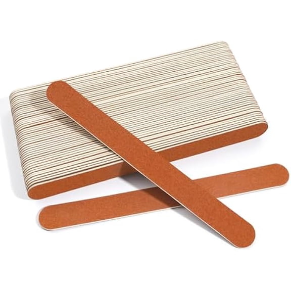 Zhu997 Nail File Large Emery Boards for Nails,180 Grit Nail Files for Natural Nails, Thin Emory Nail File Pack Manicure Tool for Home Use 50PCS