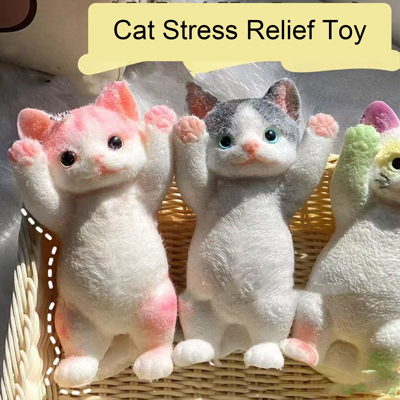 Picture of ZhuWa Cat Squeeze Toy Anxiety Stress Relief Kitten Pinch Sensory Toy ...