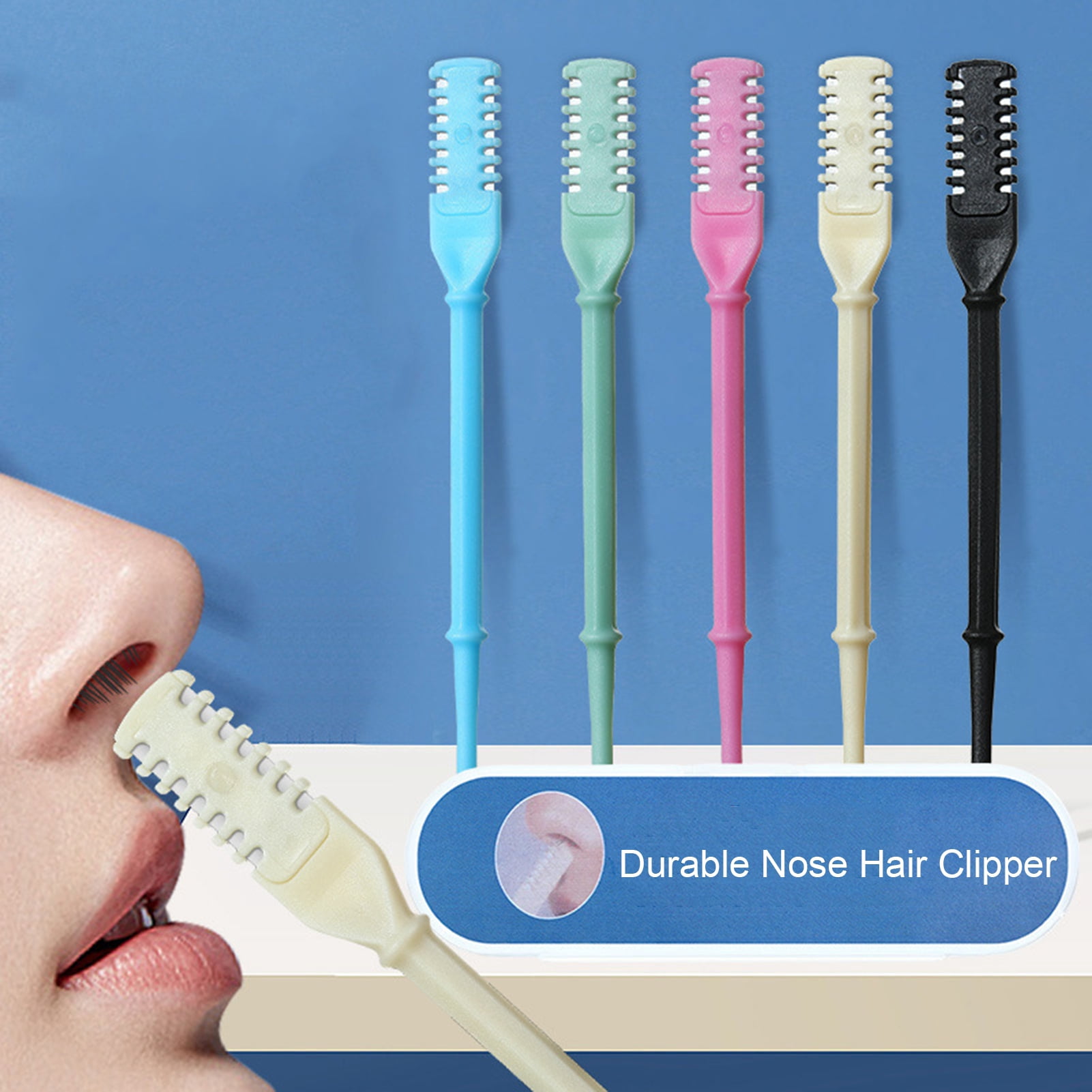 1pc Rotating Nose Hair Removal Trimmer, 360 Degree Rotating Nose Trimmer Stainless Steel Portable Rotating Double Head Nose Trimmer Nose Hair Trimmer