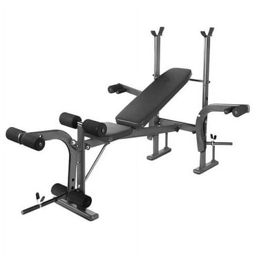 ZhuWa Standard Weight Bench,Bench Press Set with Preacher Curl Pad and Leg Developer,Weight Lifting Equipment for Home Gym Full-Body Workout