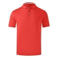 thumbnail image 1 of ZhuYan Women's Classic Shirts Summer Basic Short Sleeve Button T-Shirt Solid Color Cotton Tees Golf Stylish Tops Red, 1 of 4