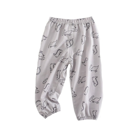 Zhuashum 4-5 Years Boys Sweatpants Solid Color Wide Leg High Waist Loose Fit Everyday Wear Demin Pants Casual Wear Grey