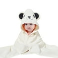 thumbnail image 1 of Zhuashum Baby Boys Girls Hooded Bath Towel Recieve Blanket Cartoon Bathrobe Coral Towel Shower Skin-Friendly Shower Towel Beige, 1 of 3