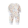 thumbnail image 1 of Zhuashum Baby Girl Onesies 3-6 Months Solid Color Cartoon Print Jumpsuit Soft Crewneck Long Sleeve Romper Holiday Adorable Comfortable Wear Beige, 1 of 2