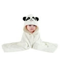 thumbnail image 1 of Zhuashum Baby Hooded Bath Towel For Boys Girls Recieve Blanket Cartoon Bathrobe Coral Towel Shower Warm Gift White, 1 of 4