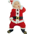 thumbnail image 1 of Zhuashum Baby Outfits For Boys Girls Winter Round Neck Long Sleeve Playsuit Santa Prints Tops+Pants+Hat Clothes Set Adorable Boy Clothes Red 12-18 Months, 1 of 6