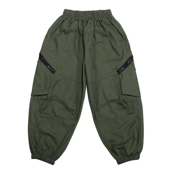 Zhuashum Baseball Pants Youth Boys 12-13 Years Kids Summer Wide Leg Cargo Pants Solid Color Loose Sweatpants Trousers For Sports Activewear Casual Boy Clothes Green