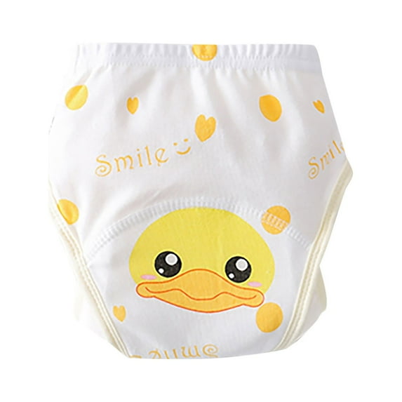Zhuashum Boys Pants 1-2 Years Learning Baby And Baby Leak-Proof Pants Cartoon Pants Comfortable Boy Clothes White