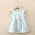 thumbnail image 1 of Zhuashum Dresses For Girls 12-18 Months Easter Sleeveless Bunny Dress Summer Round Neck Cartoon Printing Dress Classic Playsuit Light Blue, 1 of 3