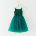 thumbnail image 1 of Zhuashum Flower Girl Dress 5-6 Years Spring Round Neck Dot Prints Dresses Trend Sleeveless Sundress Casual Girl Clothes Green, 1 of 6
