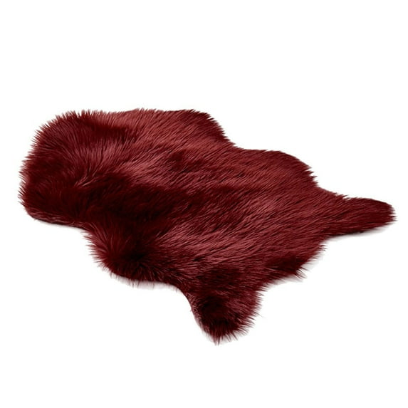 Zhuashum Front Door Mat Rug Beige Area Rugs Sheepskin Rug Fuzzy Soft Ft Rugs Machine Washable Shag Rug Nursery Throw Rugs For Bed Living Kids Room Outside Entry Decor 60X90Cm Red
