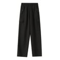 thumbnail image 1 of Zhuashum Girl Sweatpants 5-6 Years Wide Leg Pants Children Pants Ice Silk Overalls Children Summer Pants Adorable Wear Black, 1 of 4