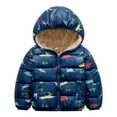 thumbnail image 1 of Zhuashum Girls Boys' Outerwear Jackets Baby Girl Winter Warm Thick Cartoon Hooded Coats Toddler Warm Padded Jackets Outerwear Casual Outfits Children 18-24 Months Navy, 1 of 3