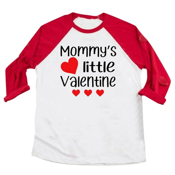 Zhuashum Girls Clothes Valentine'S Day Long Sleeve T Shirt Letter Heart Print Blouse Valentine Oversized Crewneck Tee Tops Lovely Playsuit Red 5-6 Years