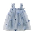 thumbnail image 1 of Zhuashum Girls Easter Dress 18-24 Months Toddler Summer Sleeveless Mesh Princess Dress Round Neck Suspender Dress Adorable Playsuit Blue, 1 of 3