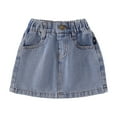 thumbnail image 1 of Zhuashum Girls Pants 18-24 Months Denim Skirts Place Baby Toddler Denim Skirt Ripped Distressed Ra Trim Denim Skirt Leisure Slacks Light Blue, 1 of 9