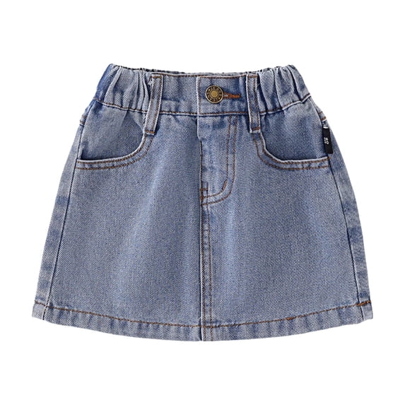 Zhuashum Girls Pants 18-24 Months Denim Skirts Place Baby Toddler Denim Skirt Ripped Distressed Ra Trim Denim Skirt Leisure Slacks Light Blue