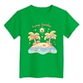 thumbnail image 1 of Zhuashum Girls Tops 8-9 Years Short Sleeve Round Neck Shirts Cartoon Graphic Leisure Tee Summer Comfortable Wears Green, 1 of 4