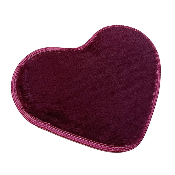 Zhuashum Indoor Mats For Entryway Solid Color Heart Prints Home Decor Non- Bath Mats Kitchen Bathroom Carpet Outside Entry Decor 11.81*15.84 Cm Watermelon Red