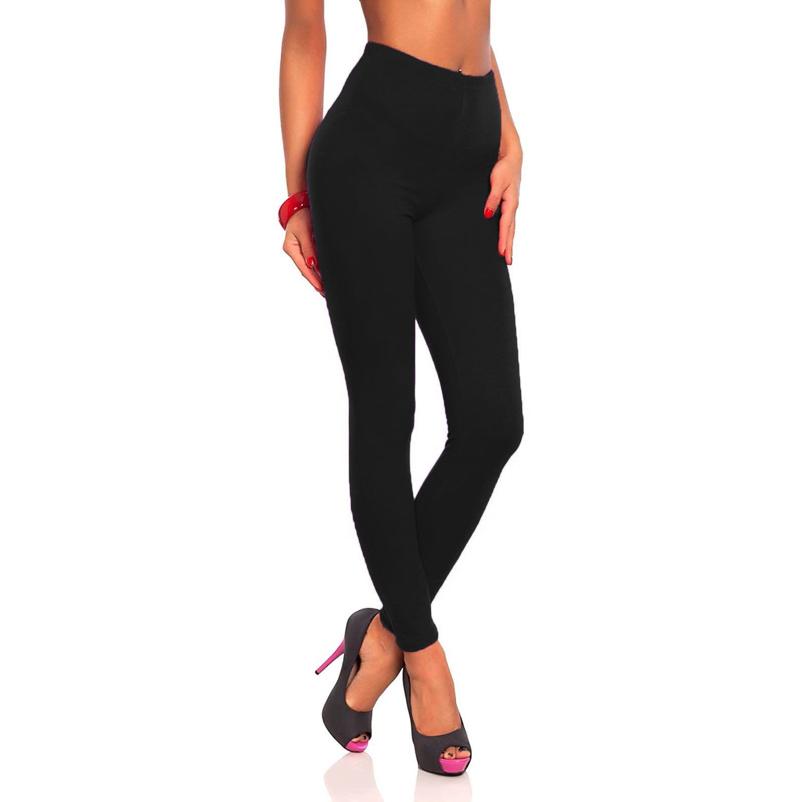 High Stretch High Waist Skinny Body Slimming Solid Black Pencil Pants main image 0