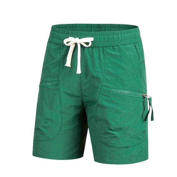 Zhuashum Men Shorts Knee Length New Leisure Shorts Sports Pants Solid Color Leggings Straight Leg Shorts Green Comfortable Sweatpant Casual Trousers M