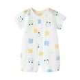 thumbnail image 1 of Zhuashum Onesies 0-90 Months Unisex 3-6 Months Short Sleeve Romper Crewneck Cartoon Graphic Jumpsuit Cute Outfits B, 1 of 7