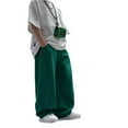 thumbnail image 1 of Zhuashum Teen Pant For Boys 11-12 Years Drawstring Elastic Waist Sweatpants Active Joggers Sweatpants Relax Fit Trouser Green, 1 of 5